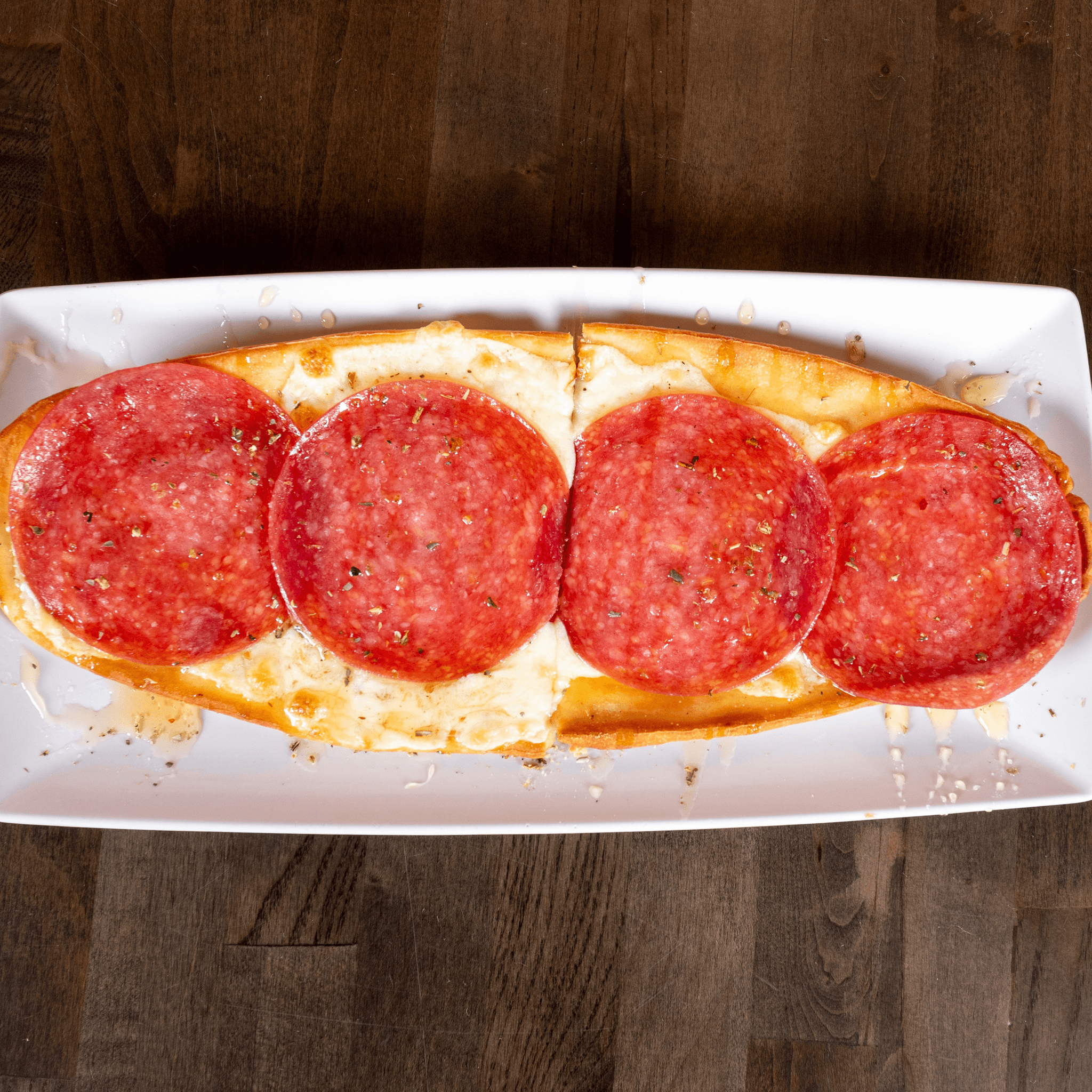 Genoa Hot Honey Flatbread.